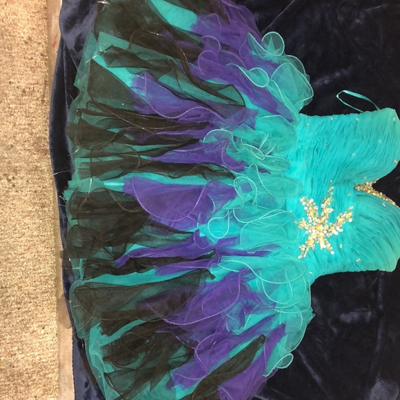 Turquoise Homecoming or prom dress - Picture 3 of 7